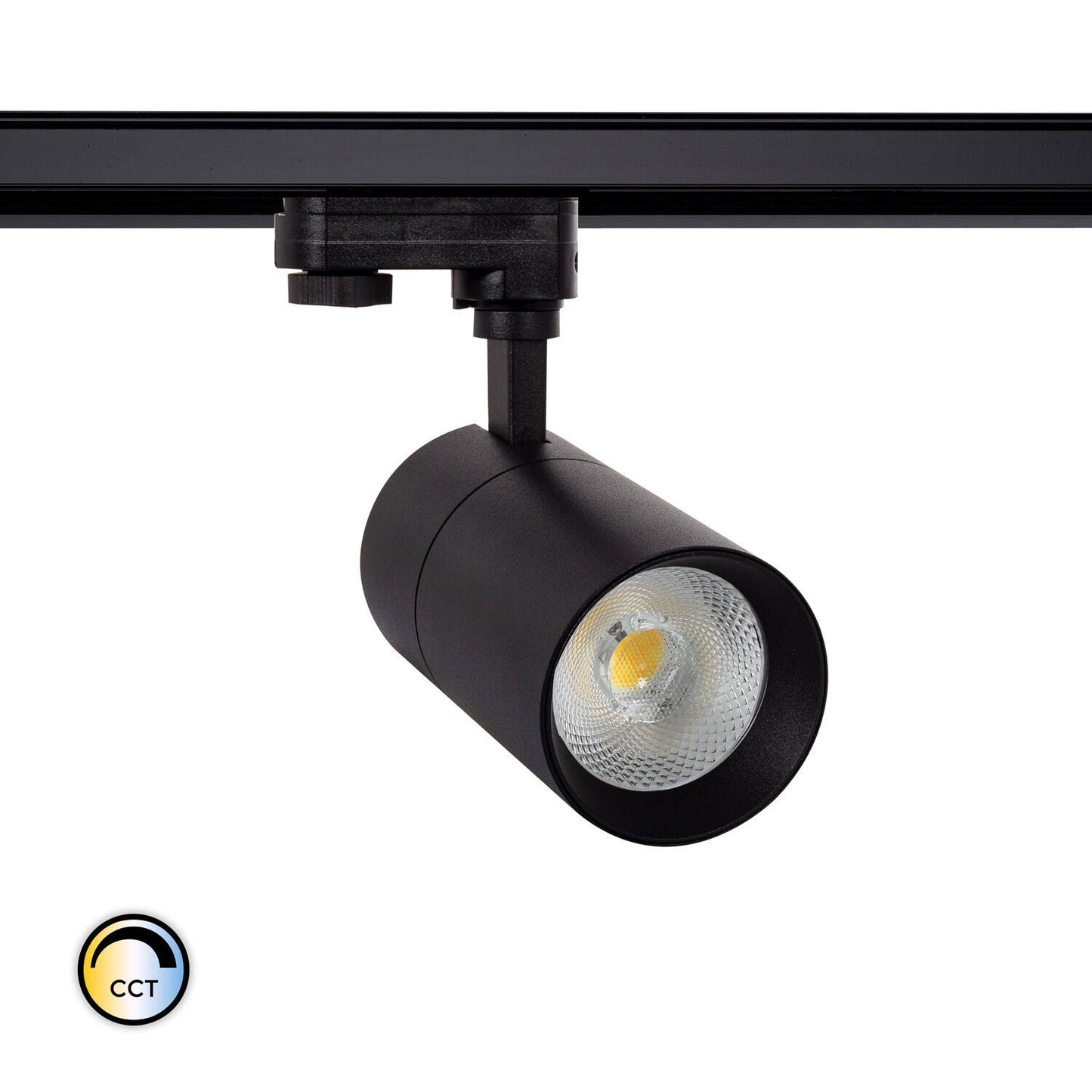 Spot LED sur Rail Triphasé 20W IP20 Orientable Noir