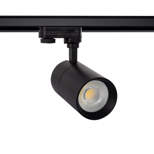 Spot LED sur Rail Triphasé 20W Dimmable Noir, IP20, Installation Facile