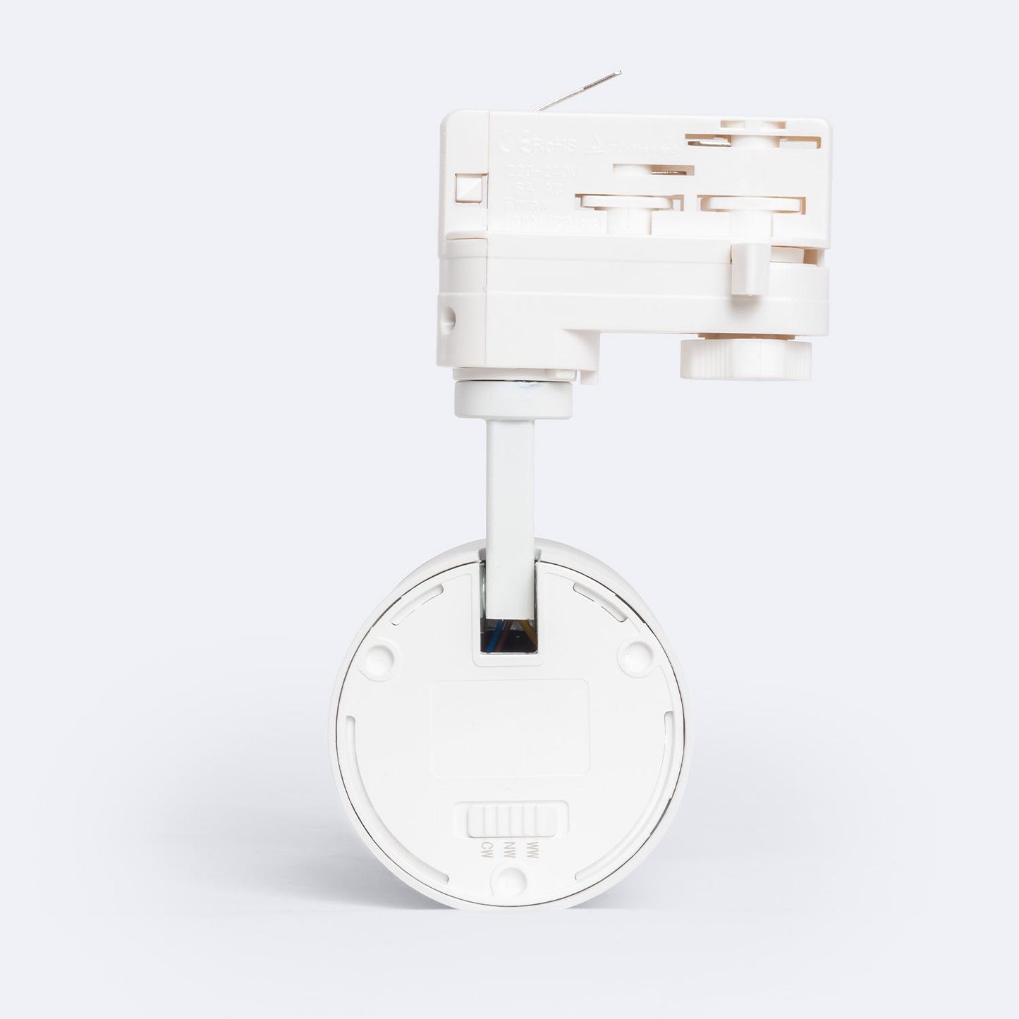Spot LED sur Rail Triphasé 20W Dimmable, Angle Réglable 15-60º, IP20