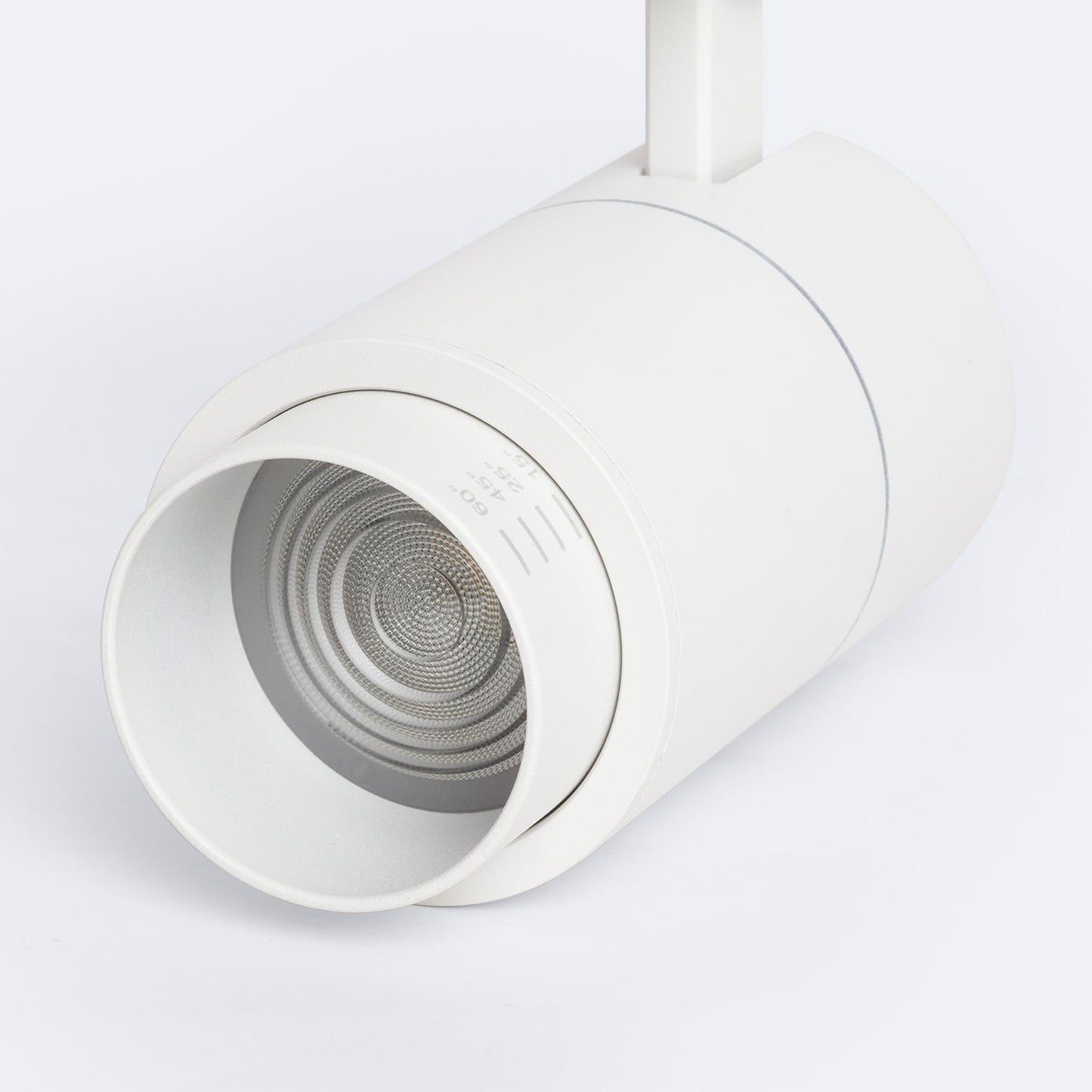 Spot LED sur Rail Triphasé 20W Dimmable, Angle Réglable 15-60º, IP20