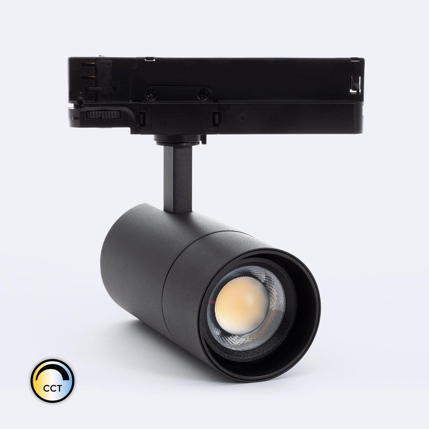 Spot LED sur Rail 20W, Angle Réglable 24-60º, IP20, Noir