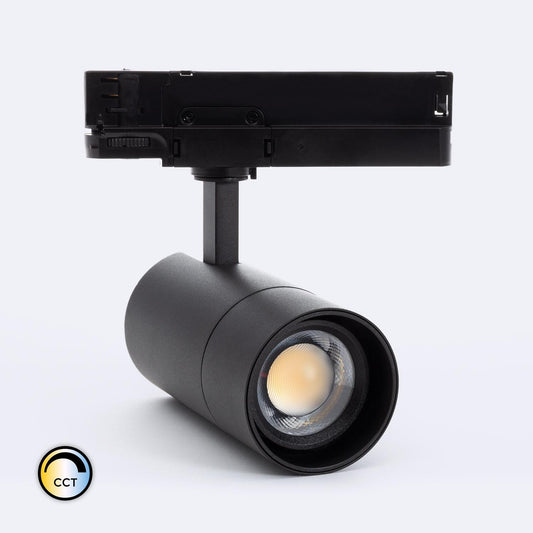 Spot LED sur Rail 20W, Angle Réglable 24-60º, IP20, Noir