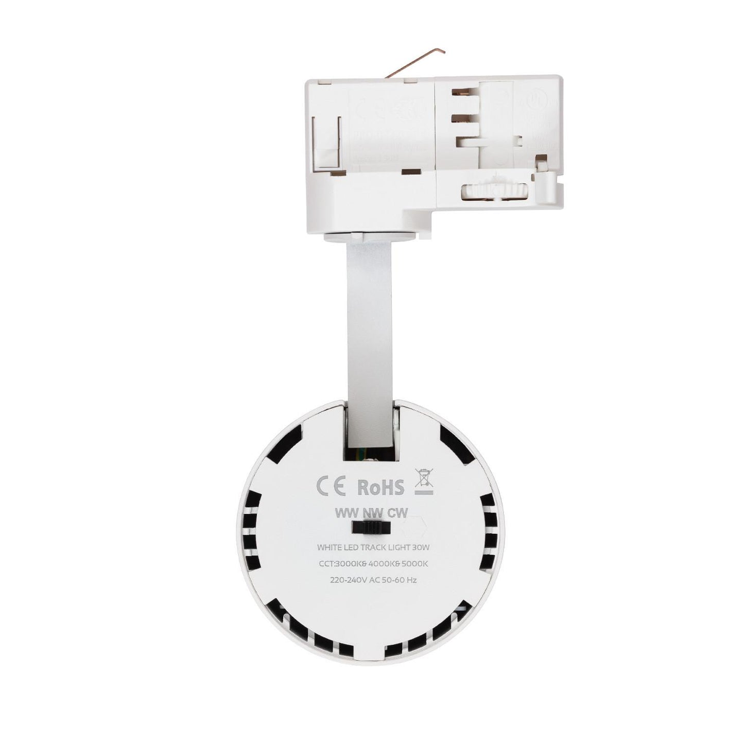 Spot LED sur Rail Triphasé 30W, IP20, 3000lm, Installation Facile