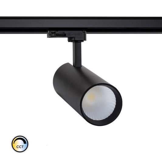 Spot LED sur Rail Triphasé 30W IP20 3000lm Noir