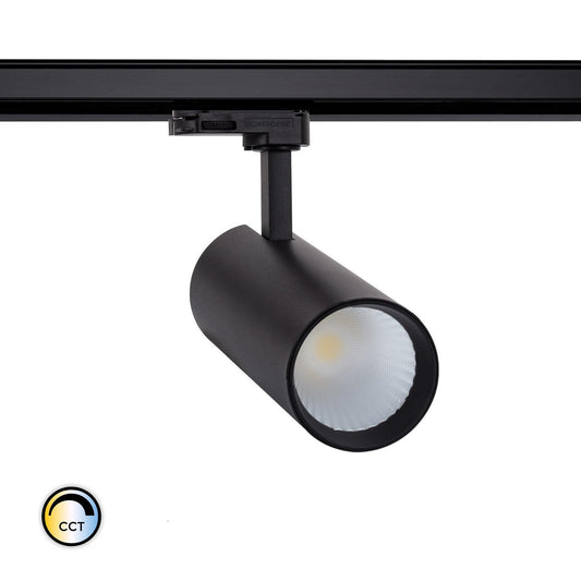 Spot LED sur Rail Triphasé 30W IP20 3000lm Noir