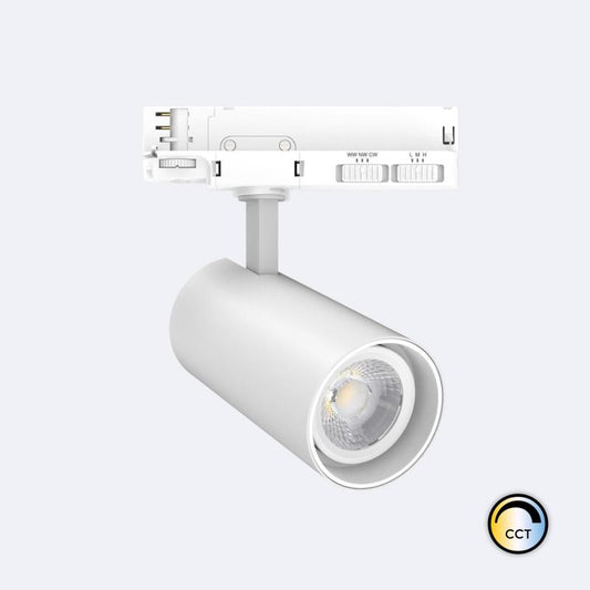 Spot LED sur Rail Triphasé 30W Dimmable, IP20, Orientable, UGR 17