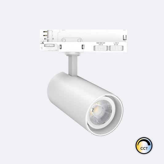 Spot LED sur Rail Triphasé 30W Dimmable, IP20, Orientable, UGR 17