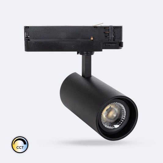 Spot LED sur Rail Triphasé 30W Dimmable Noir, IP20, UGR 17