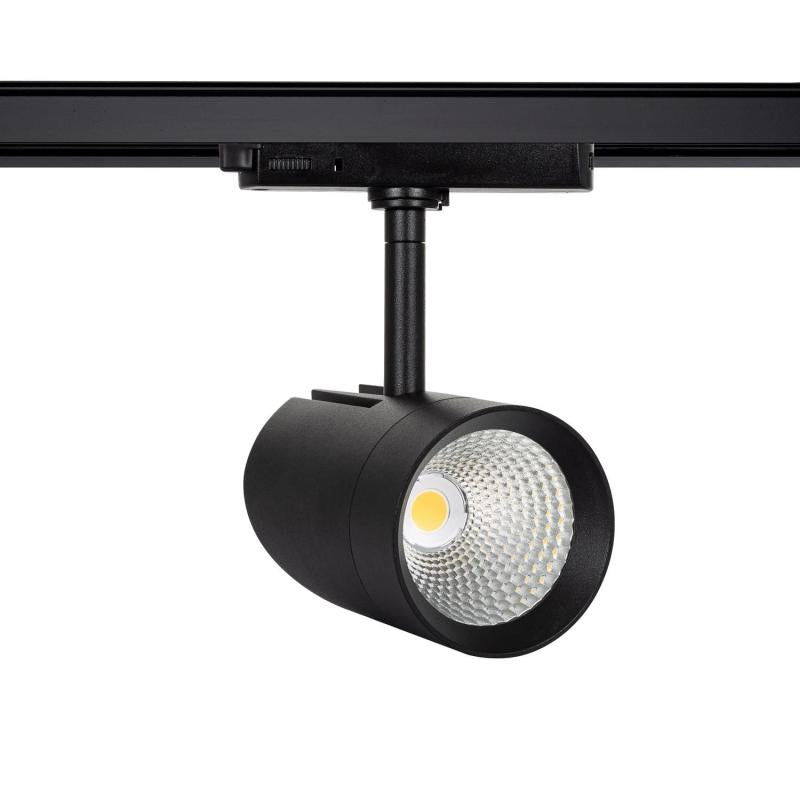 Spot LED sur Rail Triphasé 30W, IP20, Orientable, Noir