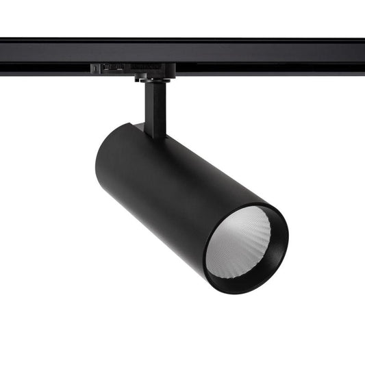 Spot LED sur Rail Triphasé 30W IP20 Noir, Installation Facile