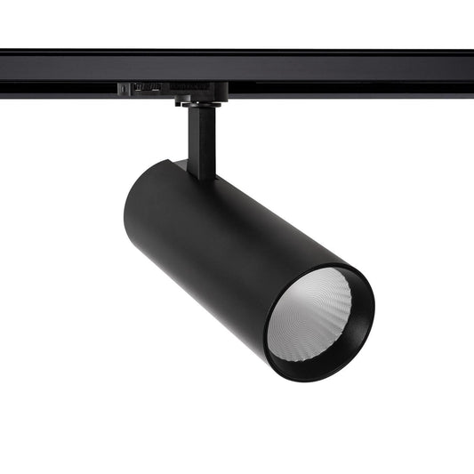 Spot LED sur Rail Triphasé 30W IP20 Noir, Installation Facile