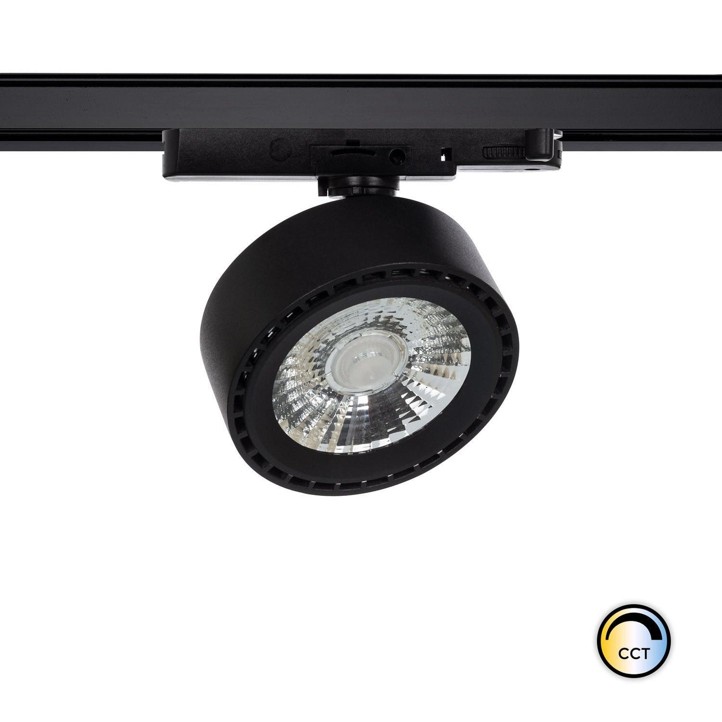 Spot LED sur Rail Triphasé 30W, Noir, IP20, UGR 16, 4000 lm