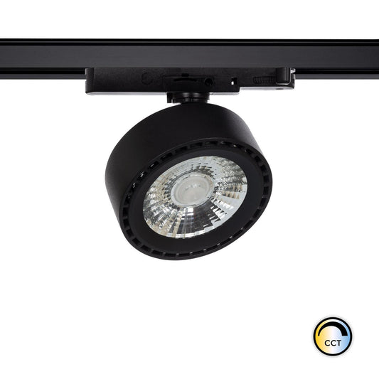 Spot LED sur Rail Triphasé 30W, Noir, IP20, UGR 16, 4000 lm