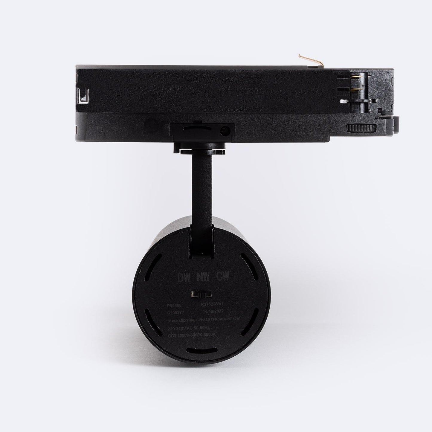 Spot LED sur Rail Triphasé 40W, 4400 lm, IP20, Noir, Non Dimmable