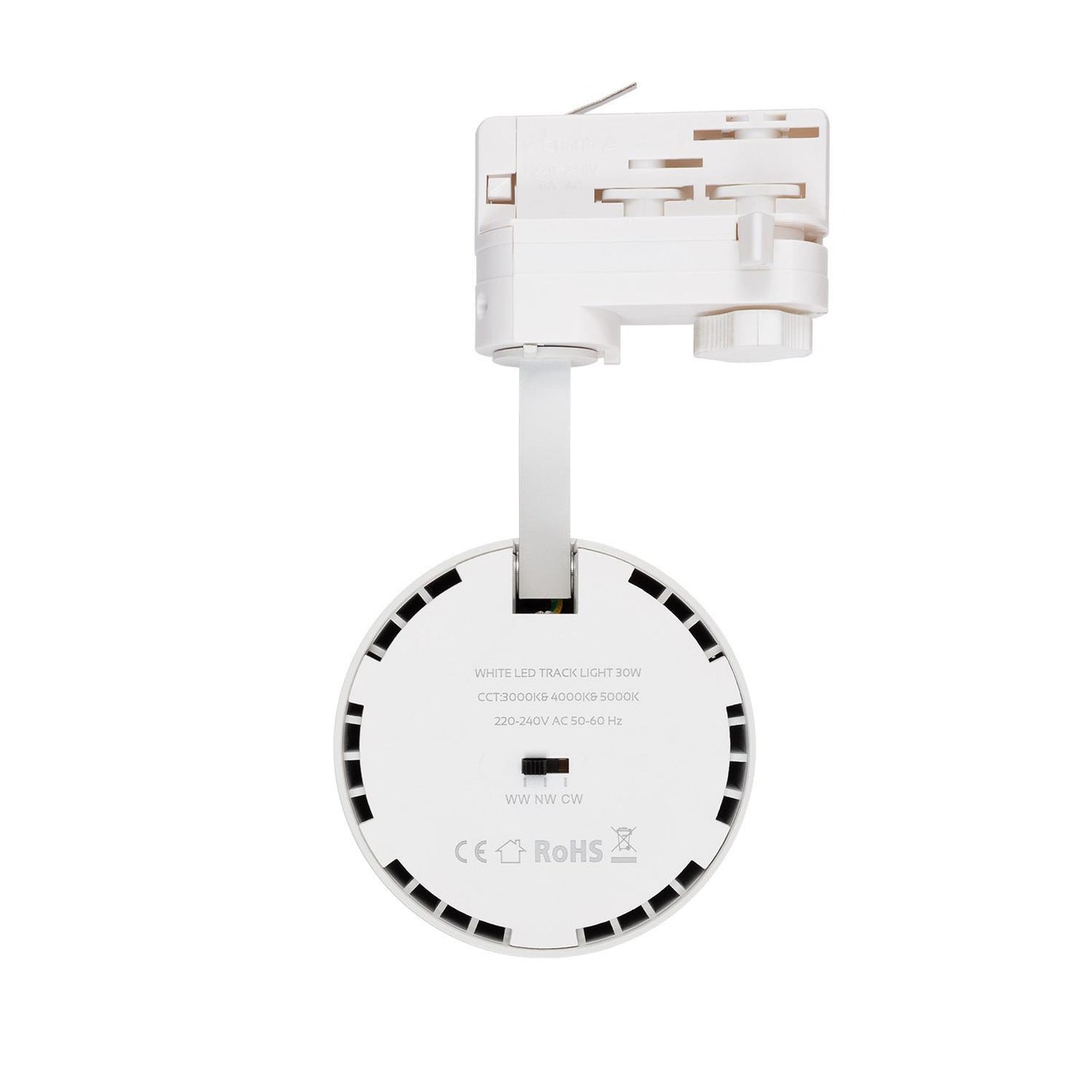 Spot LED sur Rail Triphasé 40W IP20 4000lm Non-Dimmable pour Intérieur