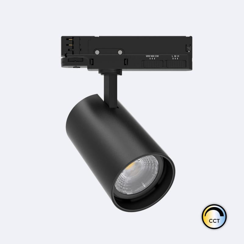 Spot LED sur Rail Triphasé 40W Dimmable IP20 Noir