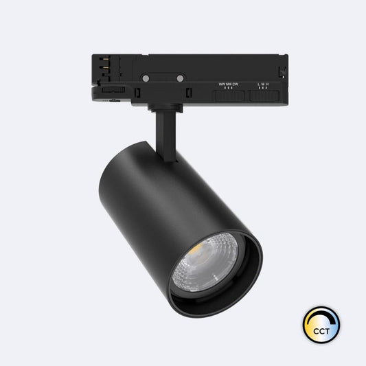 Spot LED sur Rail Triphasé 40W Dimmable IP20 Noir