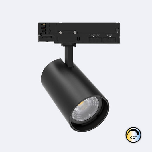 Spot LED sur Rail Triphasé 40W Dimmable IP20 Noir