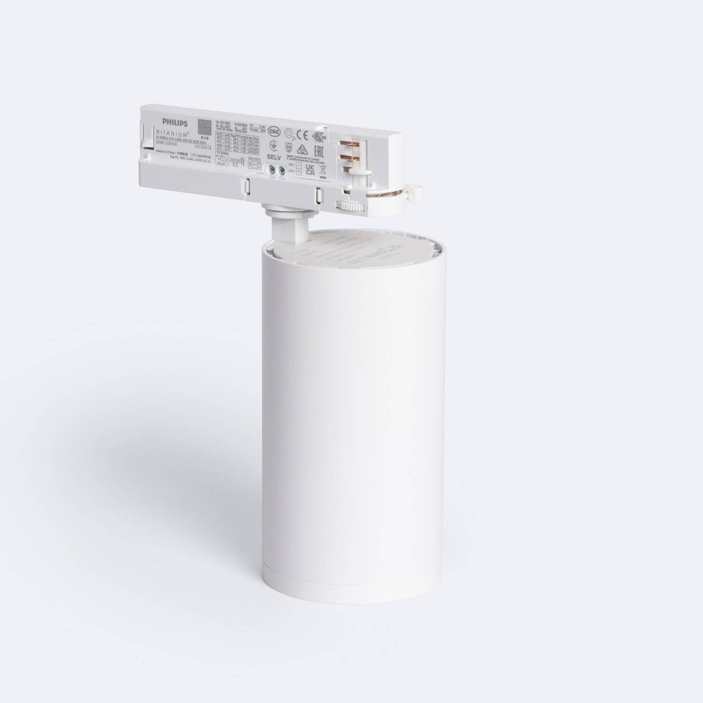 Spot LED sur Rail Triphasé 40W, IP20, Orientable, Blanc