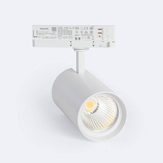 Spot LED sur Rail Triphasé 40W, IP20, Orientable, Blanc