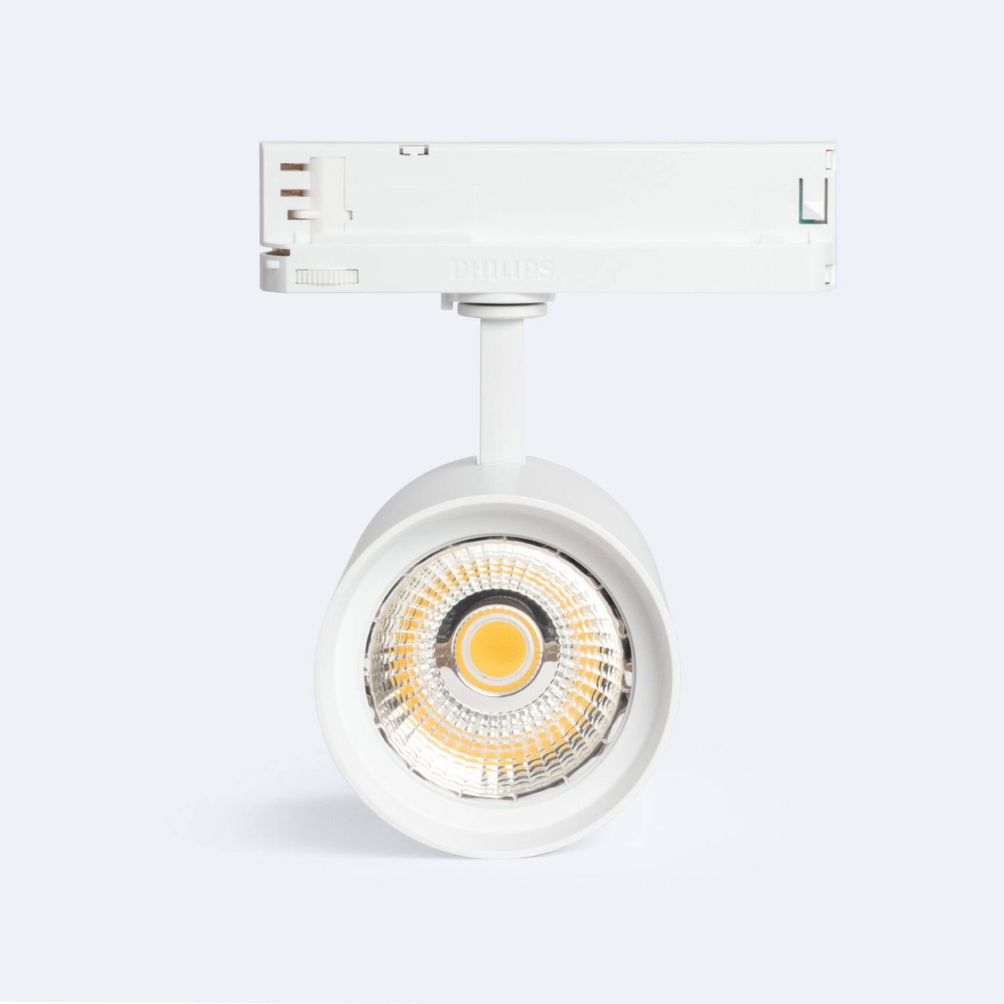 Spot LED sur Rail Triphasé 40W, IP20, Orientable, Blanc