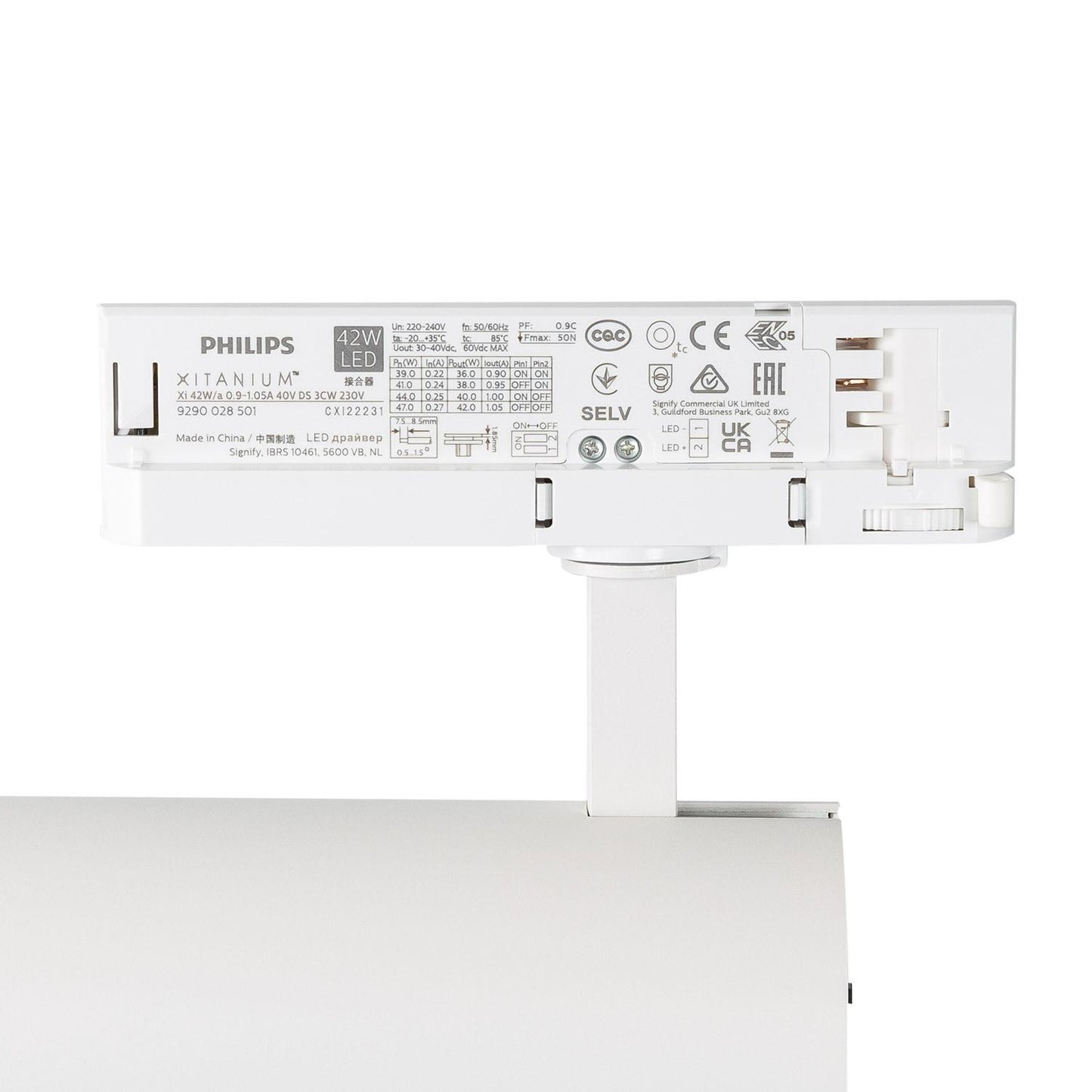 Spot LED sur Rail Triphasé 40W, 4000 lm, IP20, Orientable
