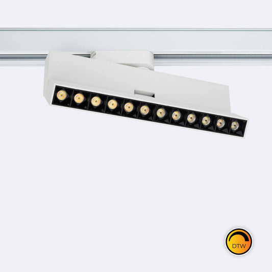Spot LED sur Rail Monophasé 12W Dimmable, IP20, Orientable, Blanc