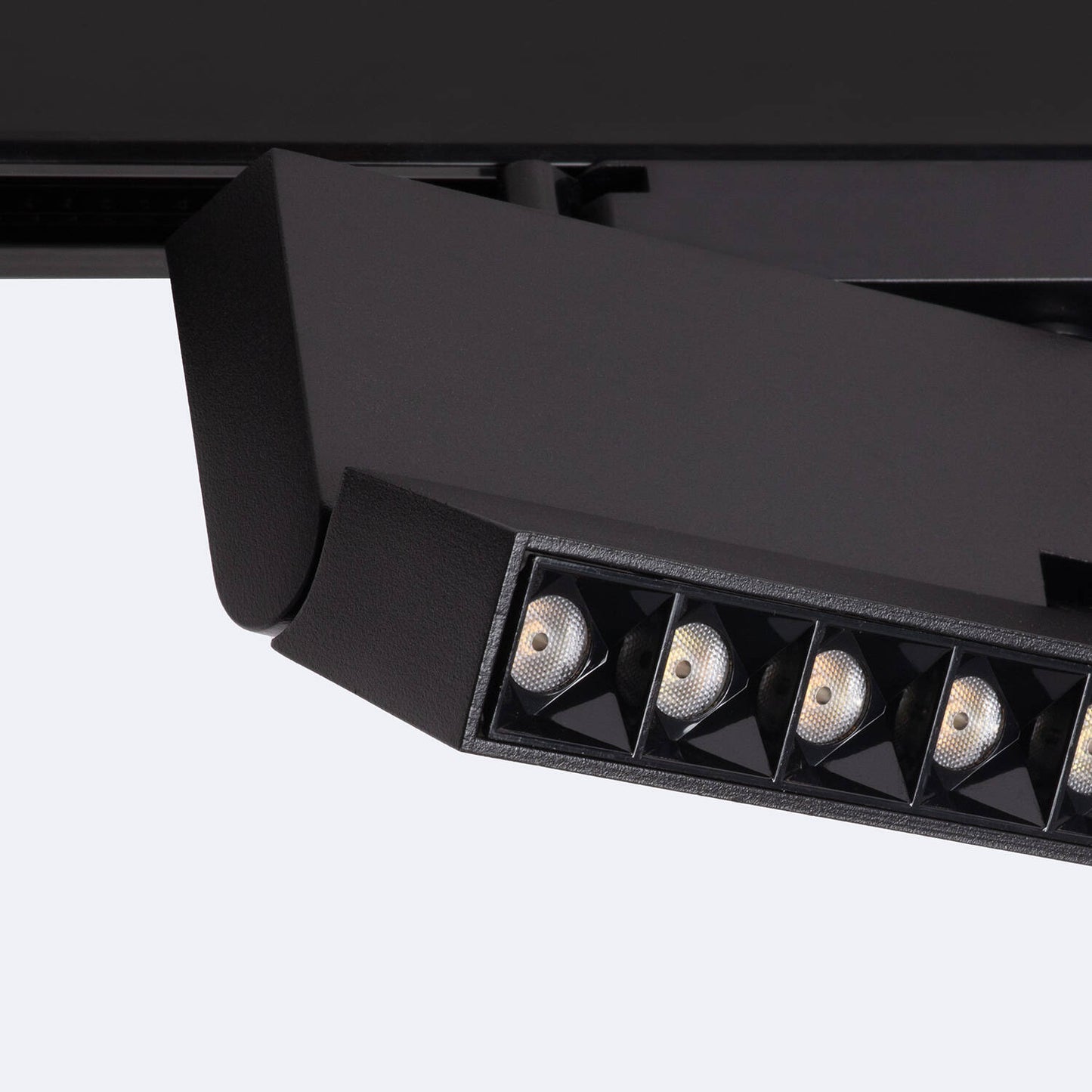 Spot LED sur Rail Monophasé 12W Dimmable Noir, IP20, UGR 13