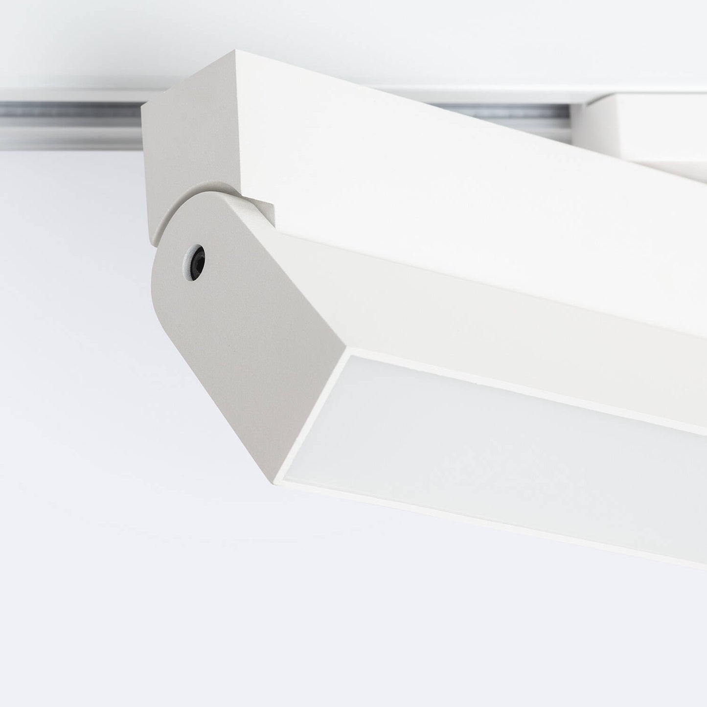 Spot LED sur Rail Monophasé 24W Dimmable, IP20, Orientable, Blanc