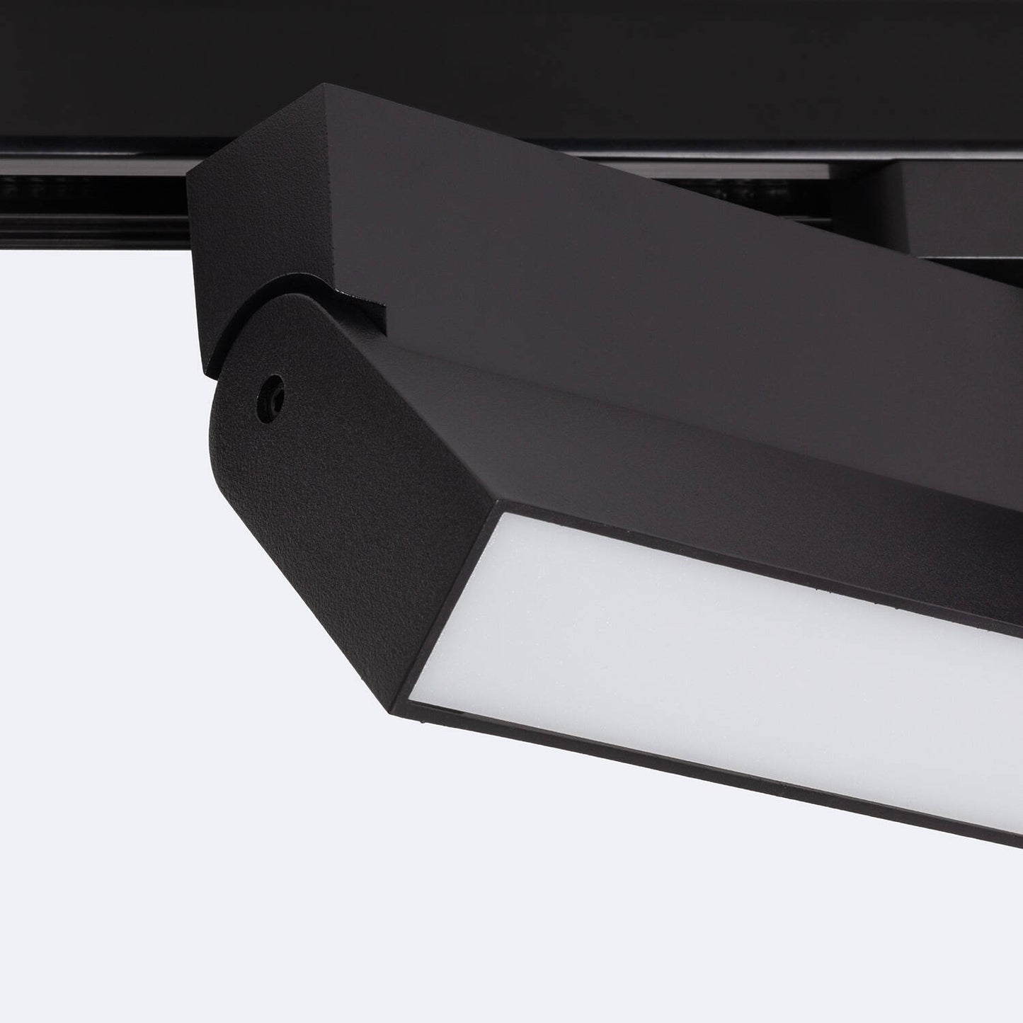Spot LED sur Rail Monophasé 24W Dimmable, IP20, Noir, Orientable