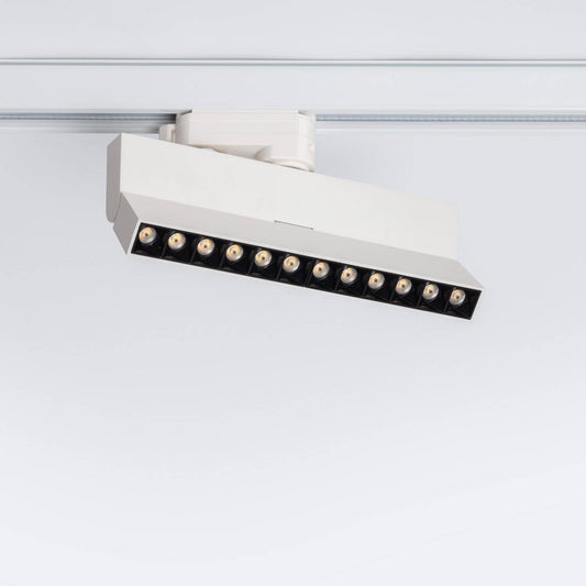 Spot LED sur Rail Triphasé 12W Dimmable, IP20, Orientable, Blanc