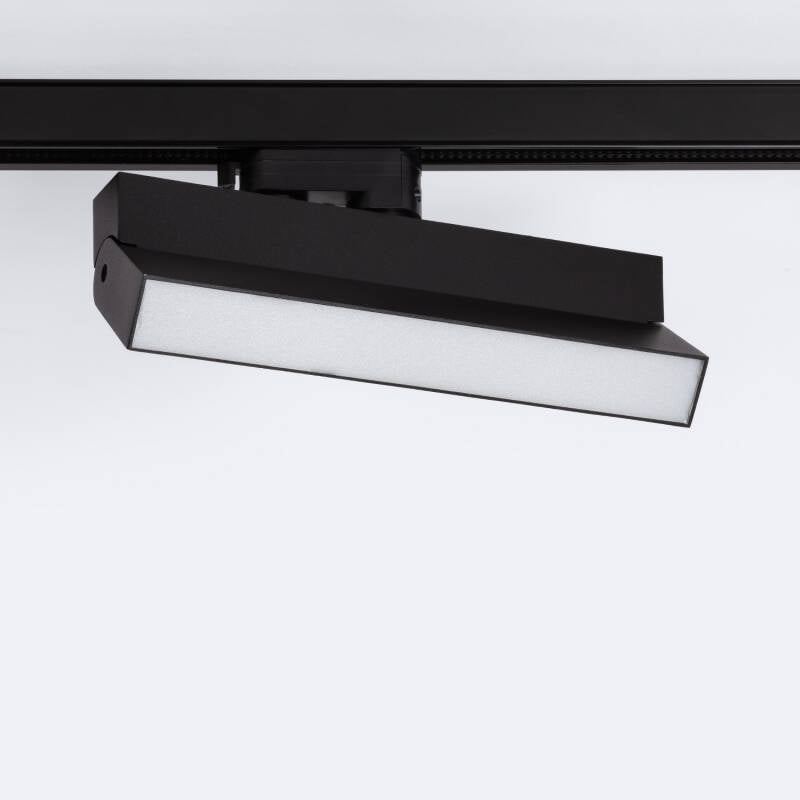 Spot Linéaire LED sur Rail Triphasé 24W Dimmable Noir