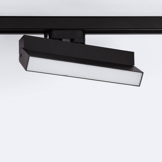 Spot Linéaire LED sur Rail Triphasé 24W Dimmable Noir