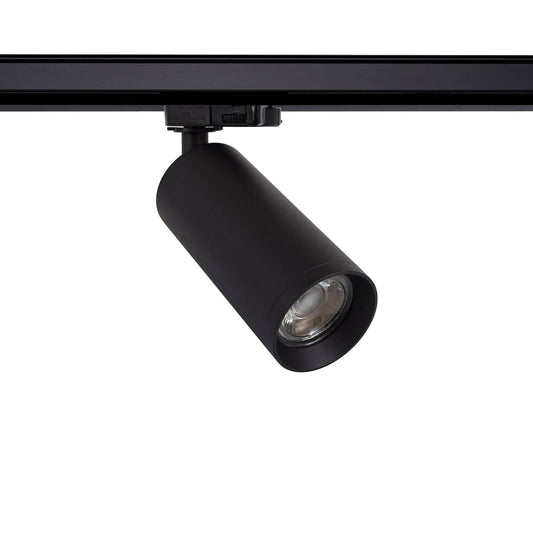 Spot LED sur Rail Triphasé Cuarzo, 10W, IP20, Noir