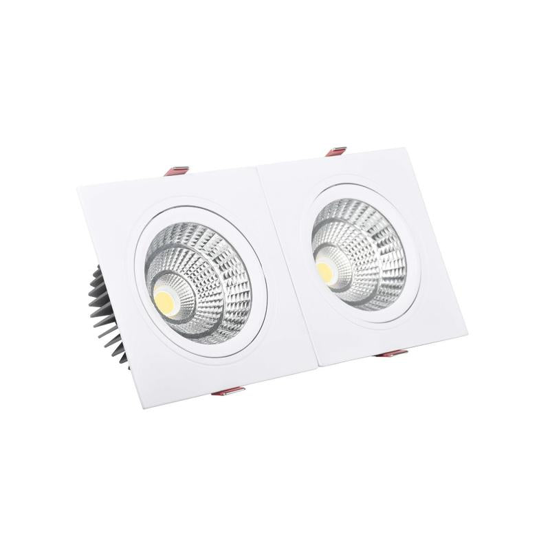 Spot Downlight LED Rectangulaire 10W, IP20, Installation Encastrée
