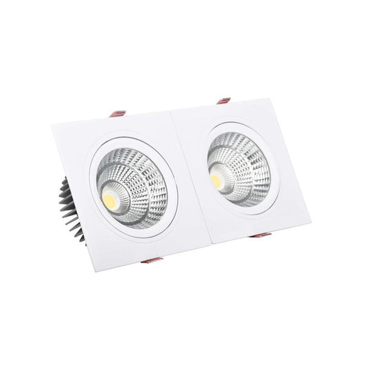 Spot Downlight LED Rectangulaire 10W, IP20, Installation Encastrée