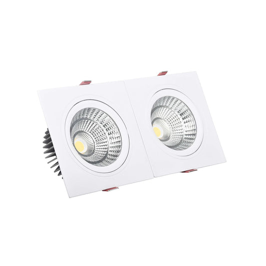 Spot Downlight LED Rectangulaire 10W, IP20, Installation Encastrée