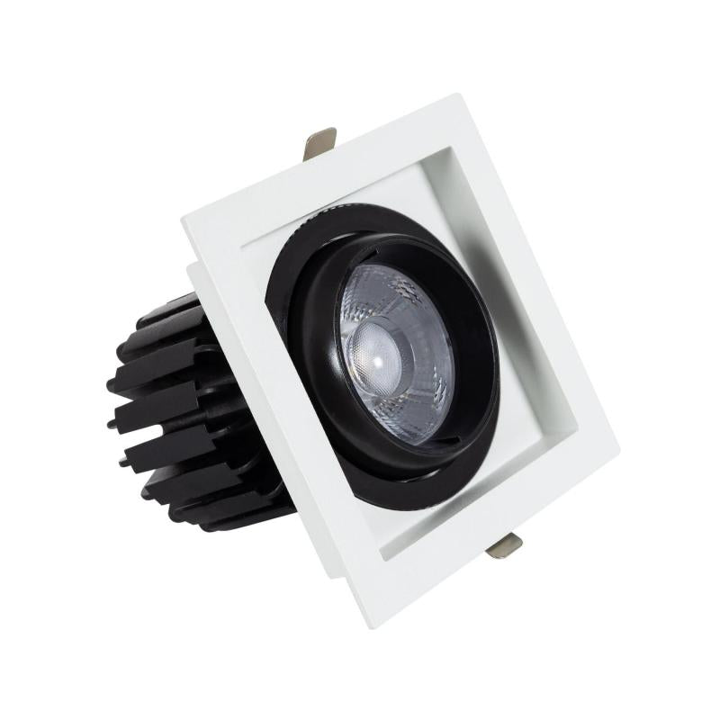 Spot LED Downlight COB Carré 18W IP40 Orientable 360º, Installation Encastrée