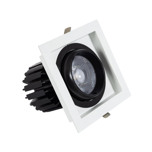 Spot LED Downlight COB Carré 18W IP40 Orientable 360º, Installation Encastrée