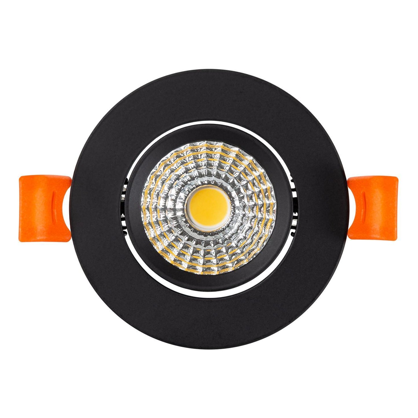 Spot Downlight LED 3W Rond Encastrable COB Noir IP20