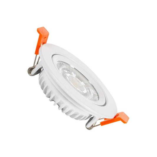 Spot Downlight LED 5W Rond Encastré COB, IP44, CRI90, Ø 75 mm