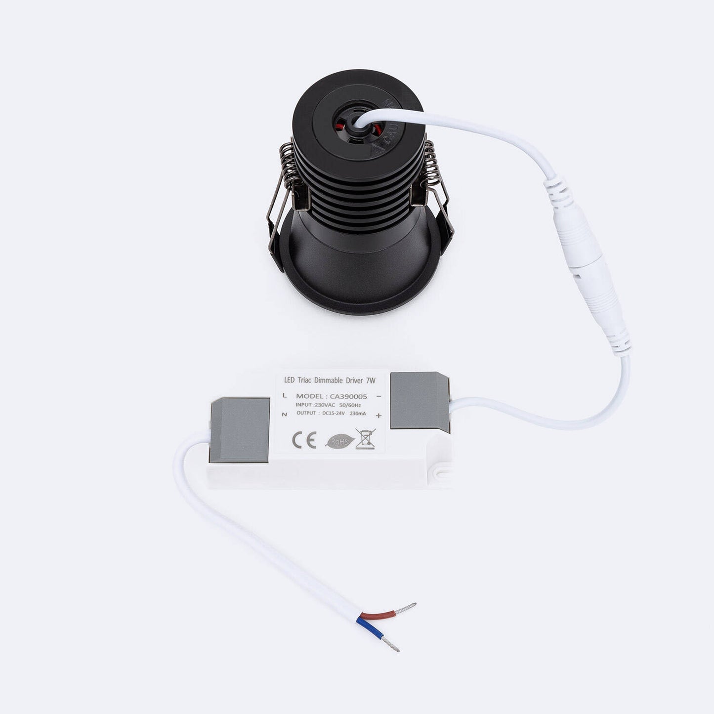 Spot Downlight LED 7W Rond Encastrable IP44 Ø 55 mm
