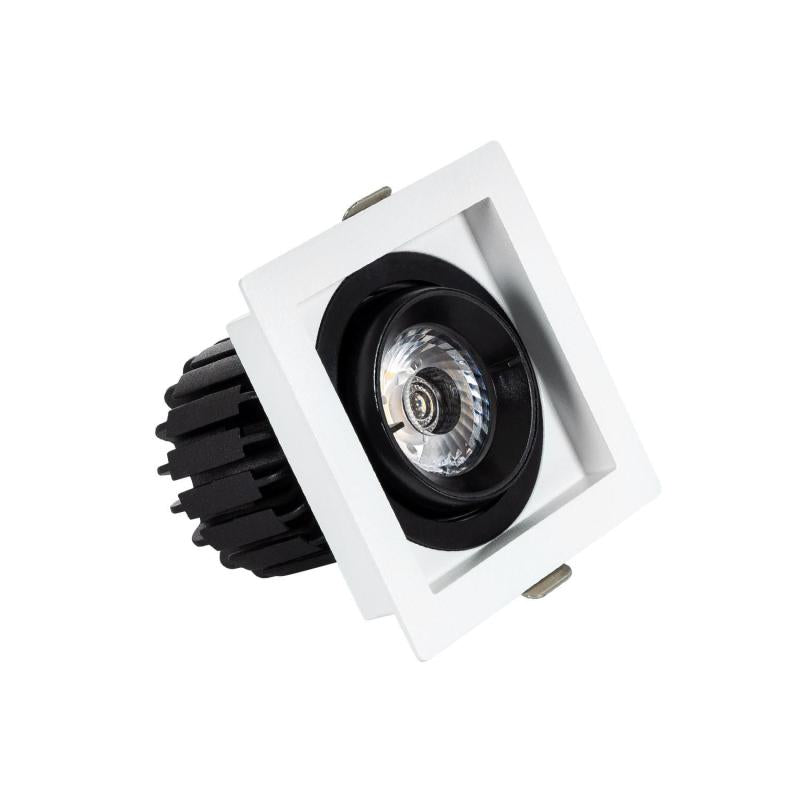 Spot LED Downlight Carré 7W Orientable, IP40, Installation Encastrée