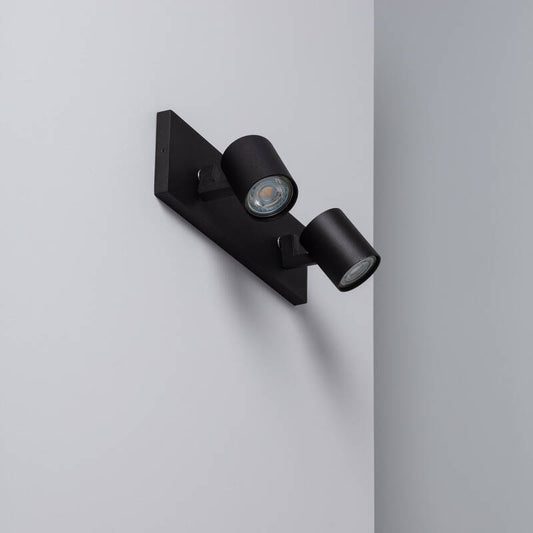 Spot Double Orientable GU10 en Aluminium, 40W, IP20