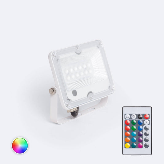 Projecteur LED RGB 10W IP65 Dimmable avec Télécommande