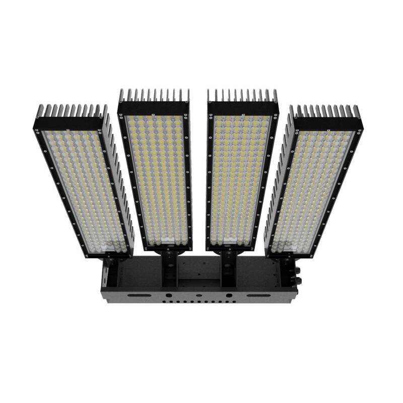 Projecteur LED Extérieur 1200W IP66 IK10 Dimmable, Luminosité 180000lm, Durabilité 120000h