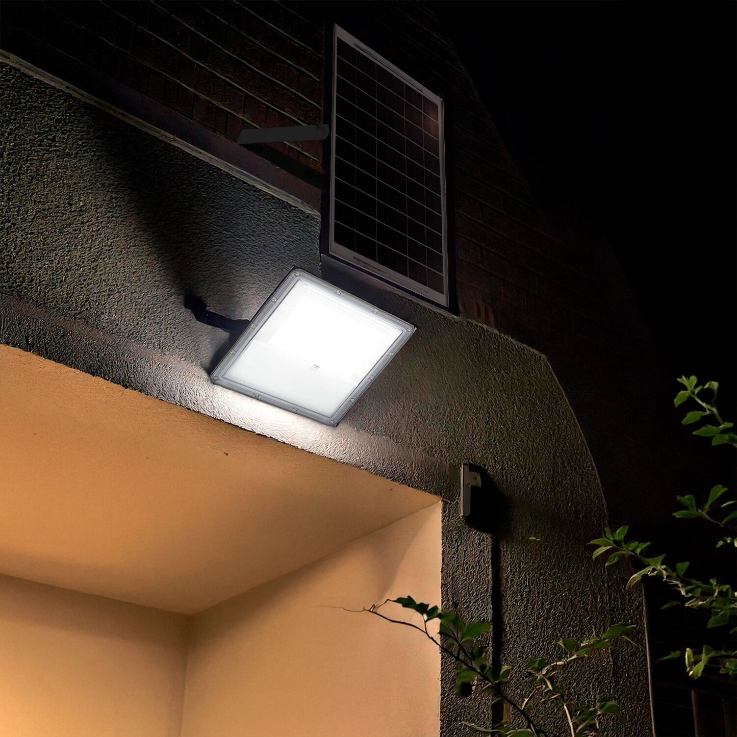 10W 1000lm IP65 Solar-LED-Flutlicht mit Dämmerungssensor und Fernbedienung