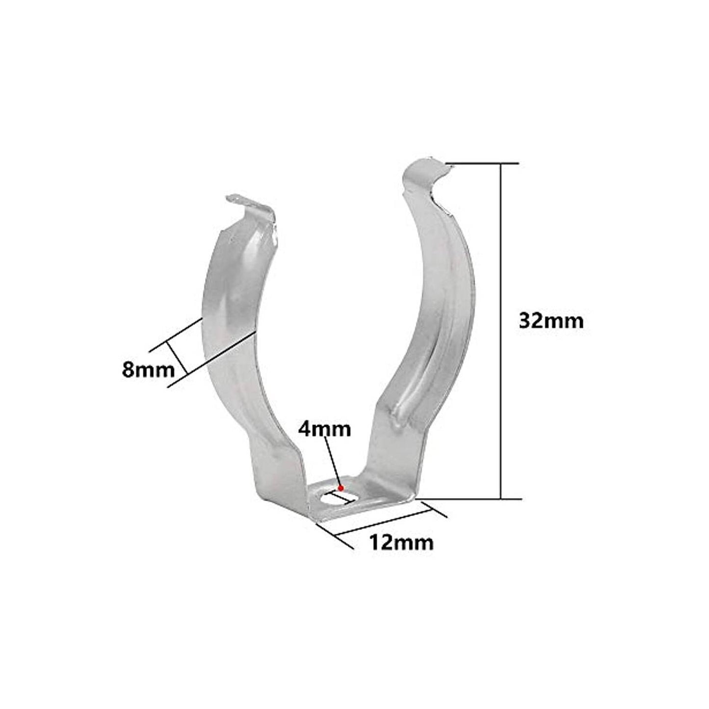 Clips de Fixation en Aluminium pour Tube LED T8, 2 unités