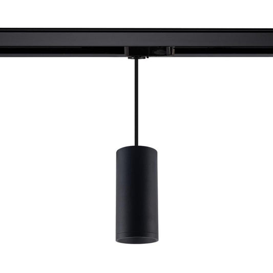 Suspension Rail Triphasé GU10 en Aluminium Noir, IP20, 50W