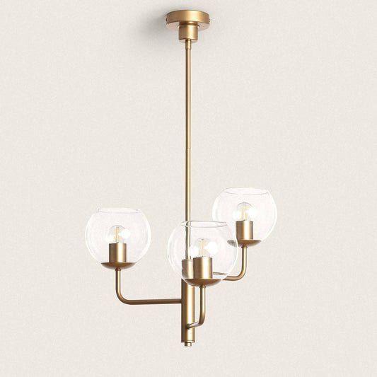 Suspension LED Tribubble 60W IP20, Doré, Installation Facile